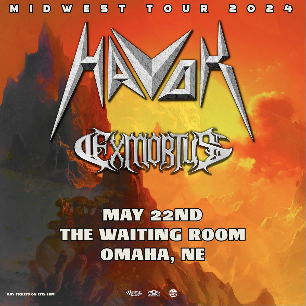 TICKETS ON SALE! 5.22 Havok with Exmortus at The Waiting Room 🎫 etix.com/ticket/p/98605…