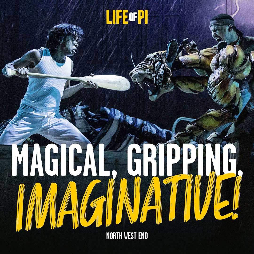 Join the adventure at a venue near you. From the page to the stage, #LifeofPiTour has been GRIPPING the nation! 🐅 Head to lifeofpionstage.com and book your tickets now! 🐯🛶