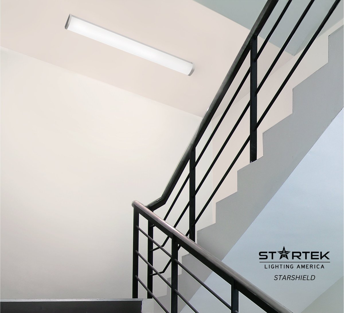 Brighten up your stairways with the star of the show: StarShield! The perfect blend of simple and modern. Learn more on our website. #StarShield #interiorstyling #lightingfixtures #lightingdesign