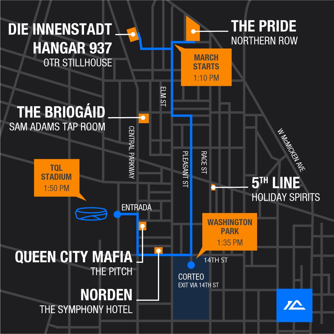 A win in Jamaica & some momentum heading into our 2024 MLS season opener. Hope to see everyone somewhere along this march route! We leave around 1:10 pm, hit Washington Park around 1:35 pm, and should get to @TQLStadium around 1:50 pm. #DefendTheFortress #90plus #AllForCincy