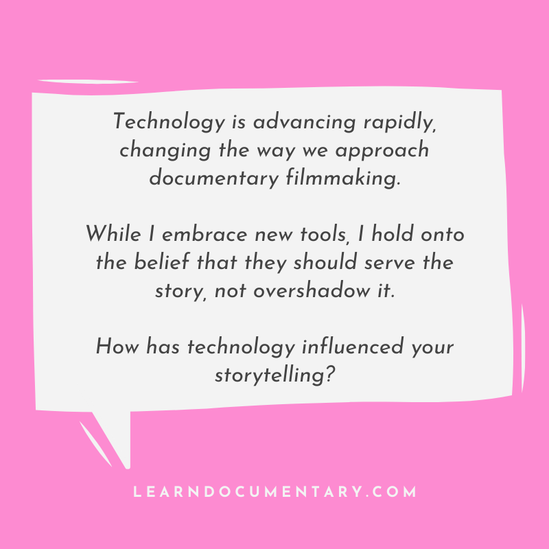 vonwallstrom's tweet photo. Technology is advancing rapidly, changing the way we approach documentary filmmaking.

While I embrace new tools, I hold onto the belief that they should serve the story, not overshadow it.

How has technology influenced your storytelling? https://t.co/5kYGMNctRV