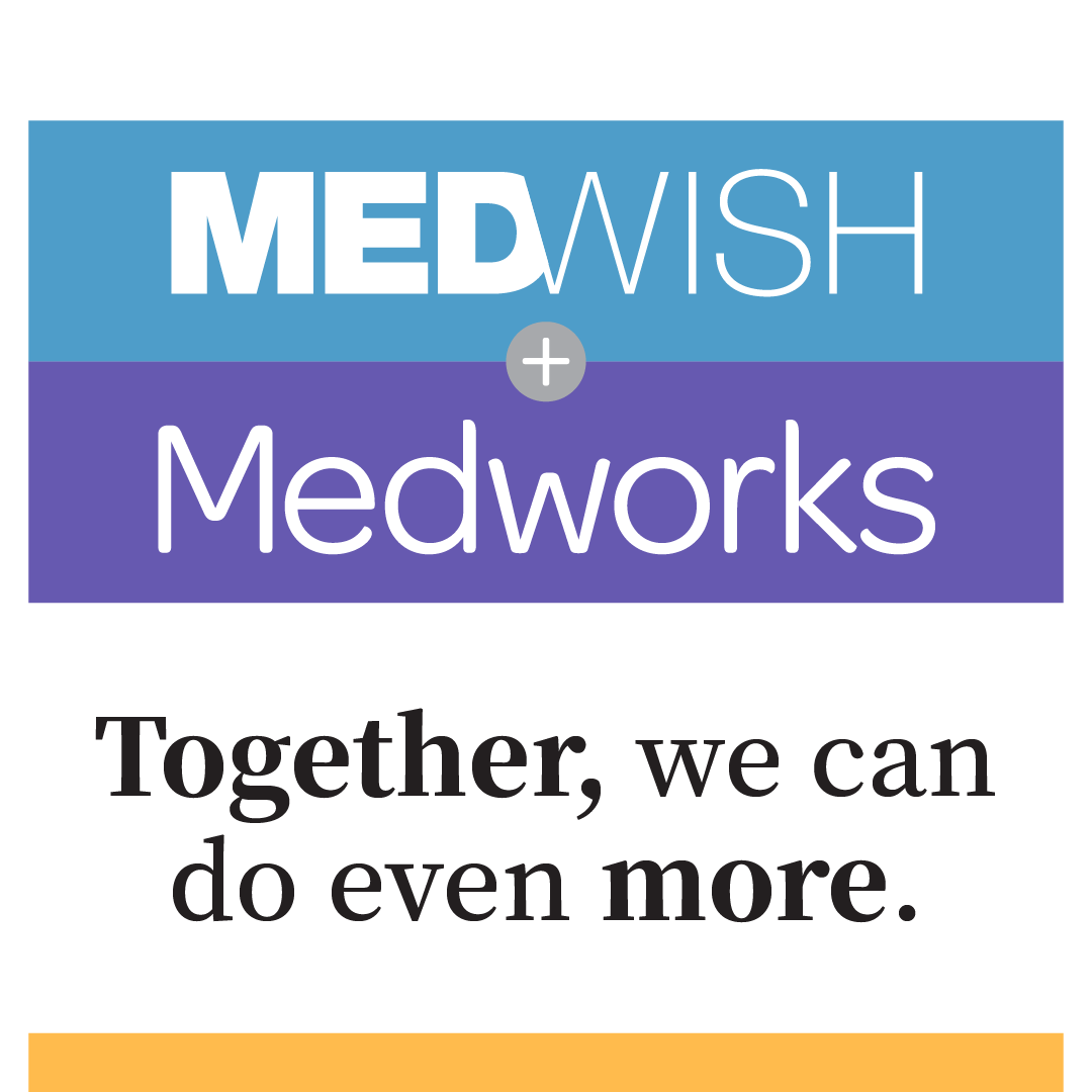 We are thrilled to announce that MedWish and Medworks have decided to embark on a merger! We are teaming up to make a deeper difference in the communities we serve locally and globally! Thank you for your support! 1+1=3