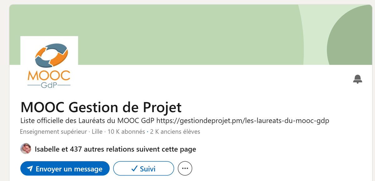 Vous voulez suivre l'actualité de la session sur un réseau professionnel ? Abonnez-vous à notre page LinkedIn linkedin.com/school/1040308…

#MOOCGdP