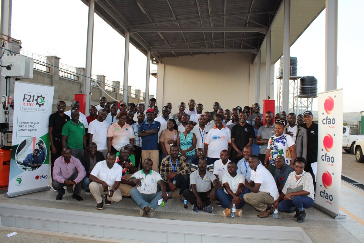 Formular21's tweet photo. Today, Formular21 and the technical training team of @CFAOMotors_Ug trained about 100 drivers from different entities in skillful driving and techniques.@AIRDInt https://t.co/BCNpUHufWT