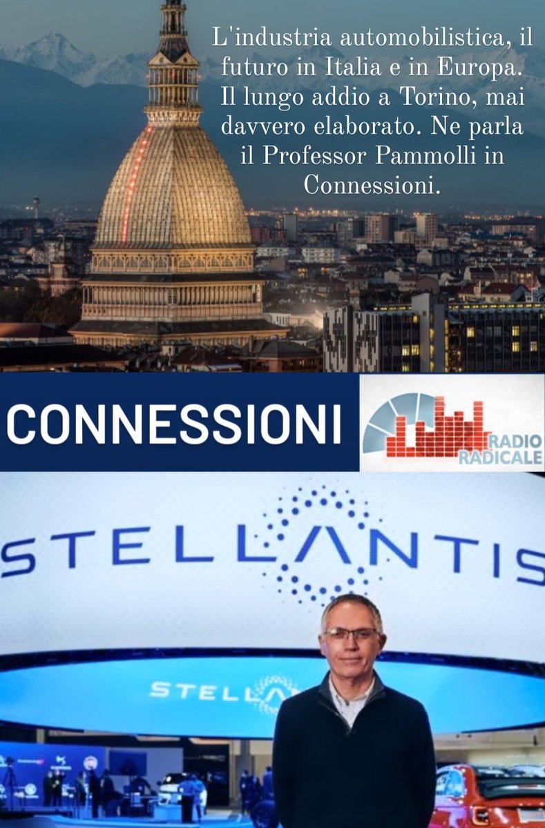 #Connessioni da non perdere con il Prof @FabioPammolli <a href="/cermfoundation/">CERM Lab</a> su <a href="/RadioRadicale/">Radio Radicale</a> con <a href="/valeriamanieri/">valeria manieri</a>. Il lungo addio all'industria dell' auto in Italia.