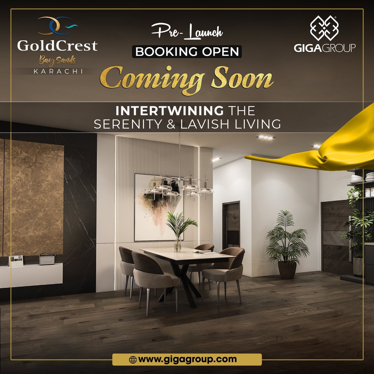 𝐀𝐯𝐚𝐢𝐥 𝐭𝐡𝐞 𝐏𝐫𝐞-𝐋𝐚𝐮𝐧𝐜𝐡 𝐎𝐟𝐟𝐞𝐫! Intertwining the serenity & lavish living! Coming Soon - 𝐆𝐨𝐥𝐝𝐜𝐫𝐞𝐬𝐭 𝐁𝐚𝐲 𝐒𝐚𝐧𝐝𝐬 𝐊𝐚𝐫𝐚𝐜𝐡𝐢 - HMR Waterfront For more details call us at 𝑼𝑨𝑵: 0304 111 0073 or visit 𝑾𝒆𝒃𝒔𝒊𝒕𝒆: gigagroup.com/project/goldcr… . .…