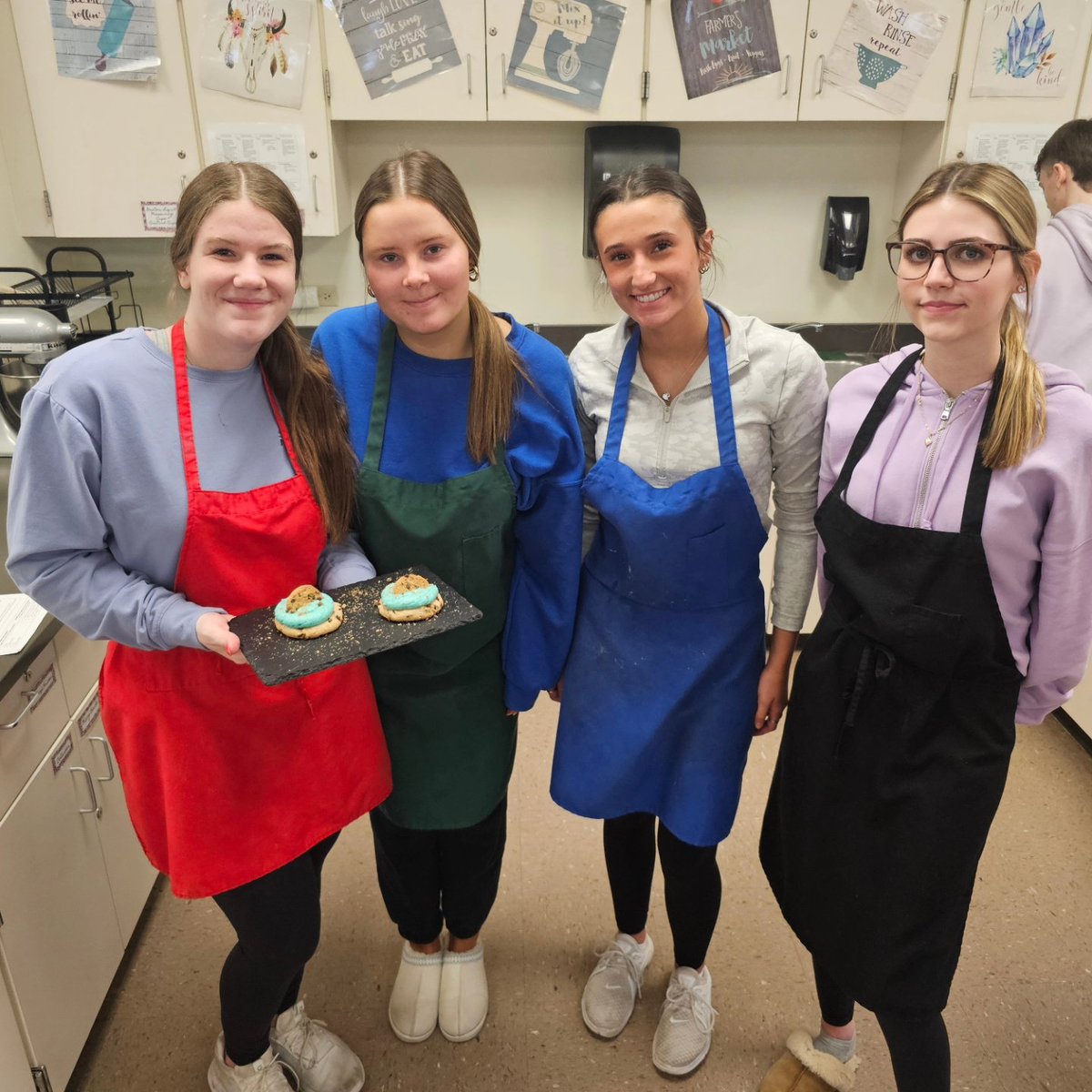 LHS210Mimnaugh's tweet photo. Advanced Baking killed it today for their first Crumbl Cookie Team Based Challenge!! So proud of all the groups! #WeAreLemont #AdvancedBaking #CTEMonth https://t.co/pClY2iIyfs