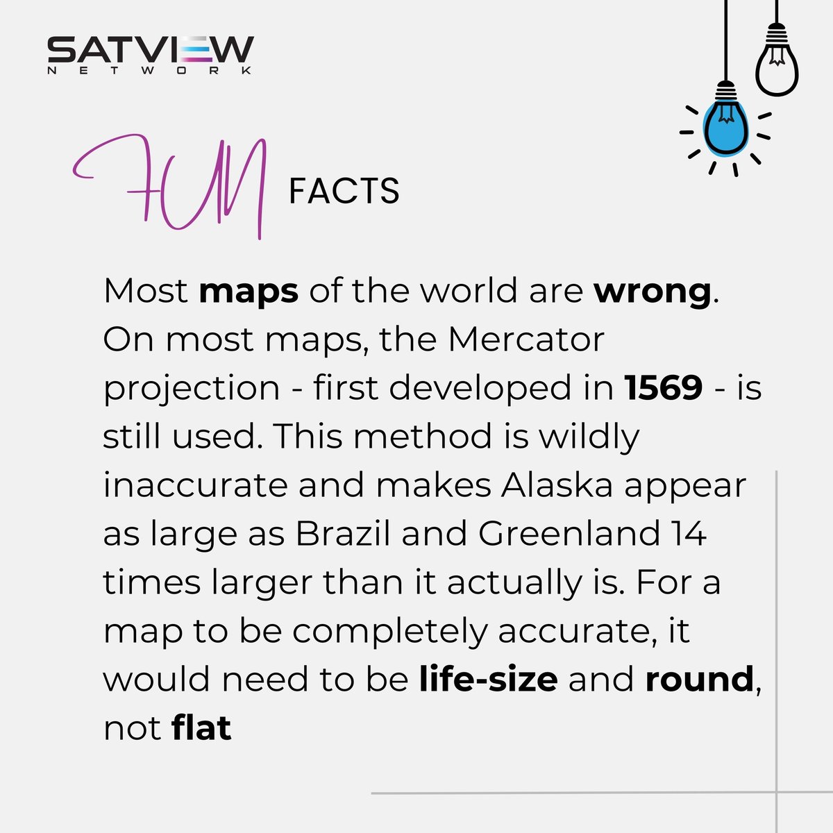 freeflixplus's tweet photo. Did you know most maps are wrong? 

#satviewnetwork #funfact #tgif #friday https://t.co/3ZhWUqYqkl