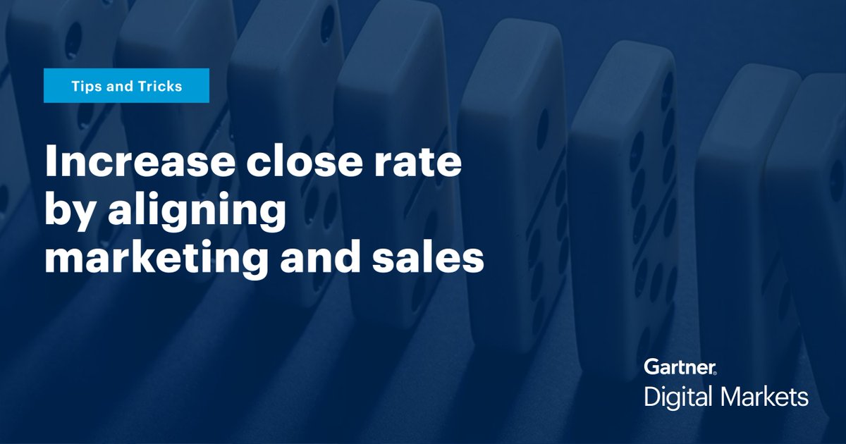 Gartner_DM's tweet image. Effective collaboration between marketing &amp;amp; sales enhances buyer interactions, increasing the chances of deal closures. 🤝 

Check out tips for how this collaboration can increase performance throughout the funnel &amp;amp; close more deals: gtnr.it/4961TCB

#CloseRate #B2B #SaaS
