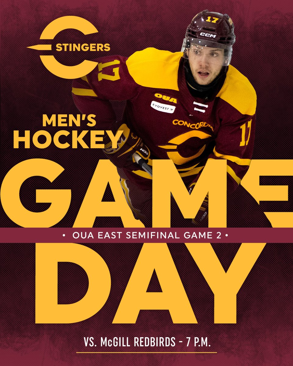 MUST WIN!

Game 2 of the OUA East Semifinal is tonight at the Ed Meagher Arena!

⏰ 7 p.m.
📍 Ed Meagher Arena
🎟 Stingers.ca/tickets
🖥 OUA.tv

#CUhockey #CUstingers