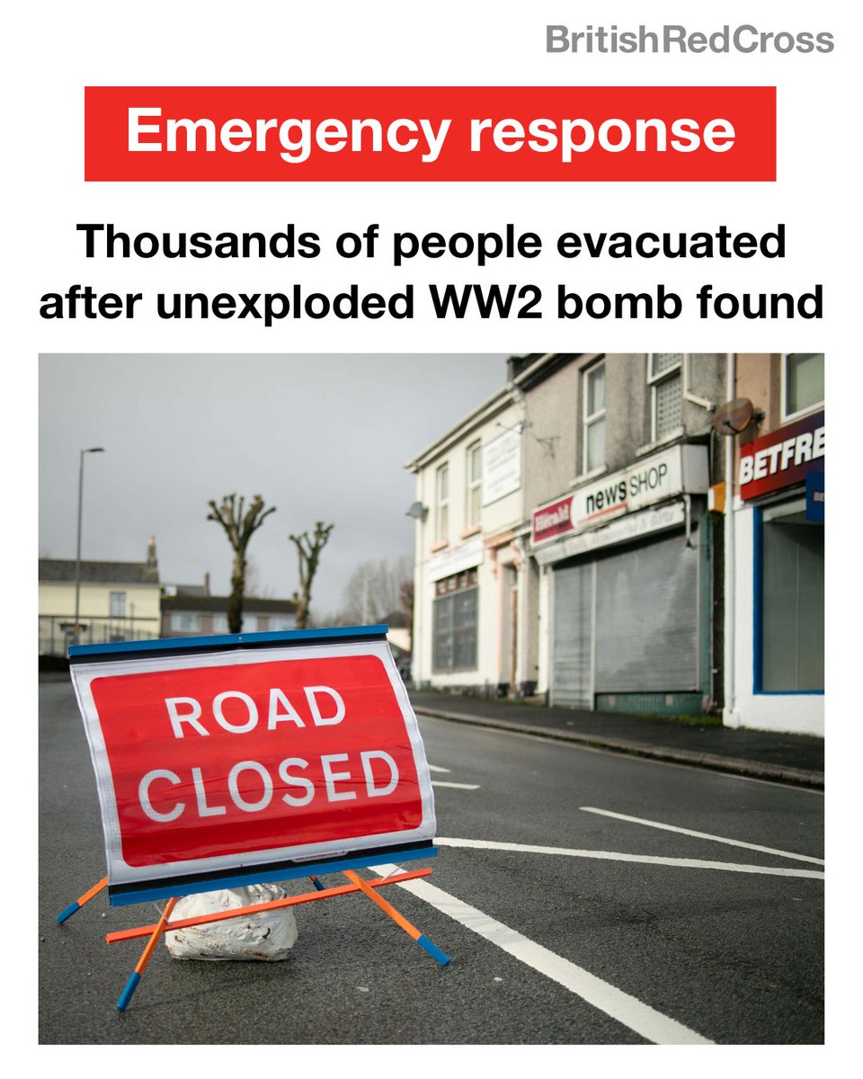 BritishRedCross's tweet photo. British Red Cross staff and volunteers have been supporting #Plymouth residents forced to leave their homes after an unexploded World War 2 bomb was found in the #Keyham area. So far, an estimated 3,250 people have been evacuated. ⬇️ https://t.co/ef6AeivZCJ