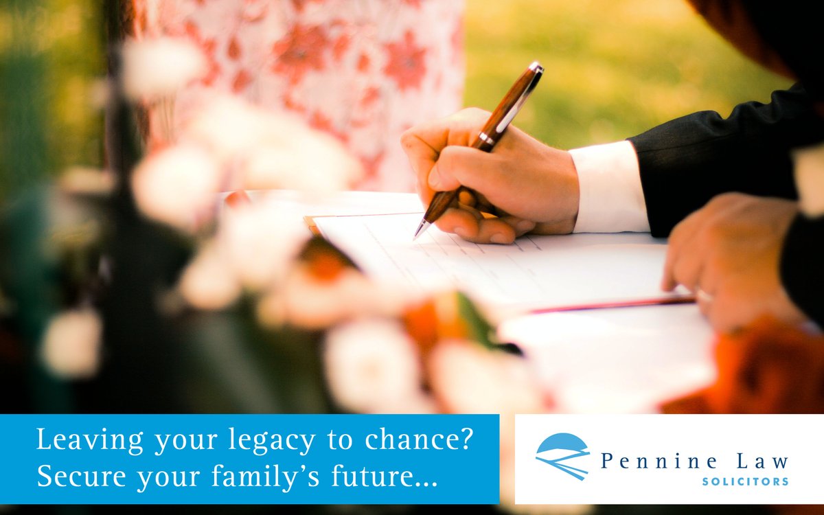 Secure your family's future with Pennine Law Solicitors!

🚀 Personalised Will writing services for peace of mind.

Visit penninelaw.co.uk/personal/wills…

#LegacyPlanning #LegalExperts