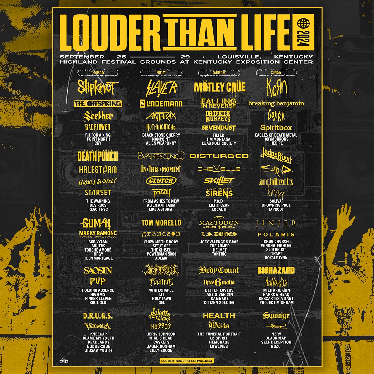 We are thrilled to announce that we will be playing at Louder Than Life Festival in Louisville! Get your tickets here: shorturl.at/wDJ67 Louder Than Life 2024 Metal Blade Records Blacklight Media