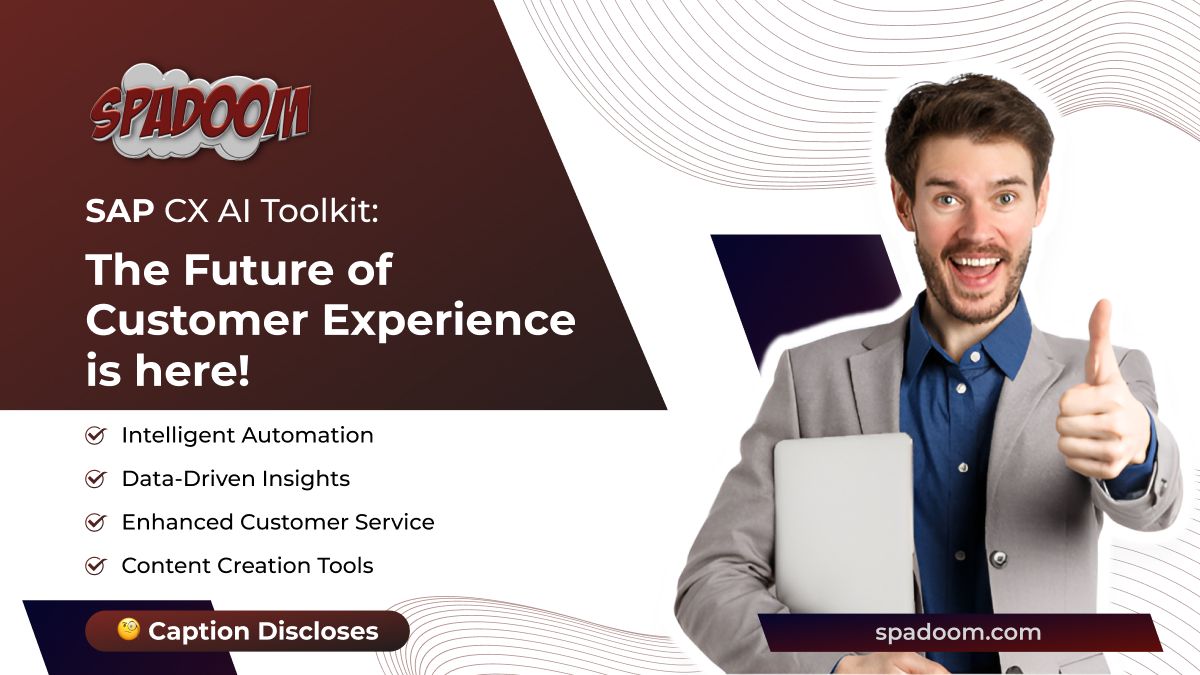 spadoom's tweet image. 🚀 Revolutionize your customer experience with #SAP CX AI Toolkit! 🤖 

Tailor journeys, streamline services, and make smarter decisions using the SAP CX AI toolkit with Spadoom by your side. 

Learn more 👉 sap.com/products/crm/a… 

#SAPGoldPartner #Spadoom #CustomerExperience…