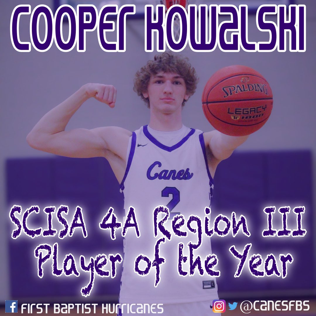 Congratulations to Cooper Kowalski on being selected Region Player of the Year for SCISA 4A Region III! #WeAreFB