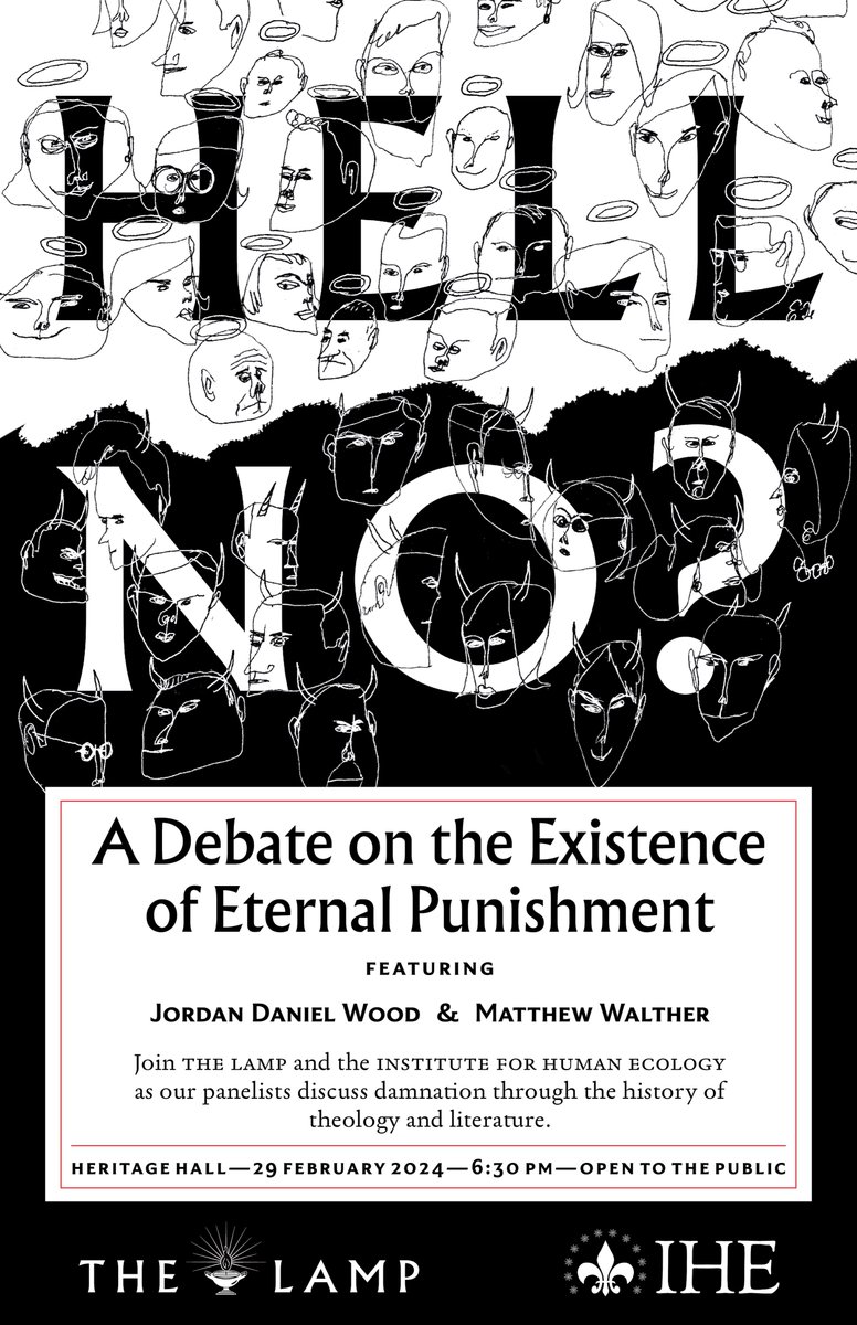 thelampmagazine's tweet photo. Join The Lamp and @HumanEcologyCUA on Thursday, February 29 at 6:30 p.m. at the Catholic University of America for a wide-ranging debate on damnation. The event is free and open to the public. A livestream will be available. Sign up here: https://t.co/sbdtTNzNd9 https://t.co/WEKgr82OYE