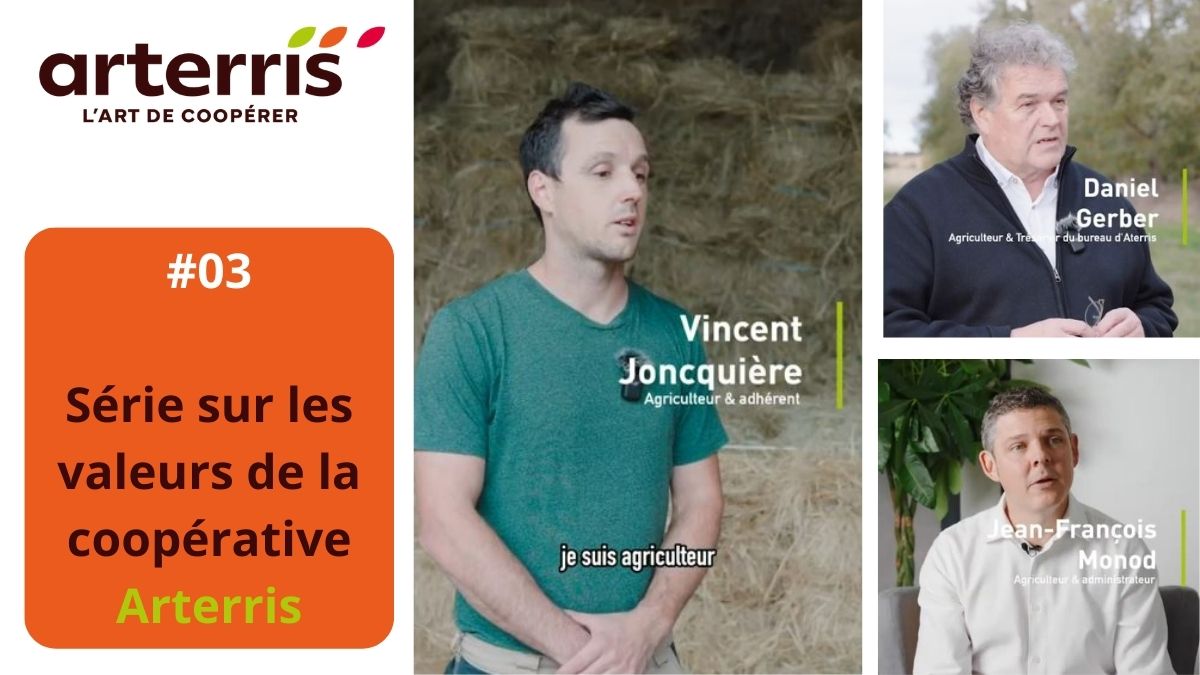 3ème épisode série #valeurs @Arterris11. Mise en avant des avantages offerts par la coopérative aux adh. Témoignages #DanielGERBER, #VincentJONCQUIERES, #JeanFrançoisMONOD ➡️urlz.fr/pF0k
#solidarité #collectif #opportunitésDeCroissance.
<a href="/lacoopagricole/">La Coopération Agricole</a> <a href="/Occitanie/">Région Occitanie</a>