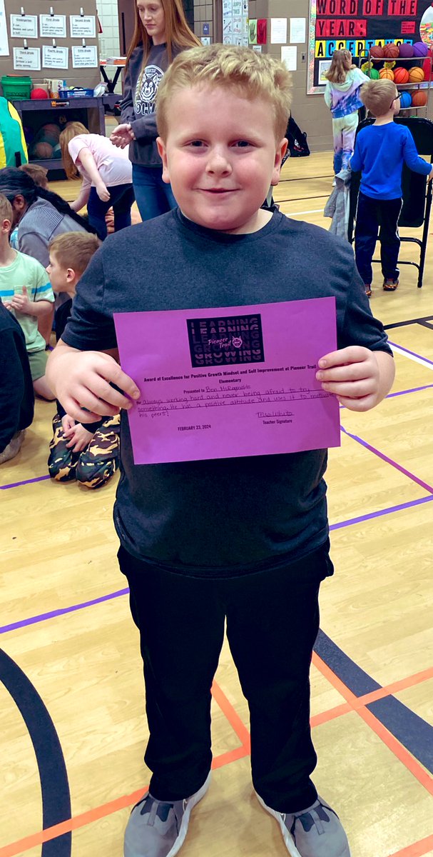 Congrats Bub on your Growth Mindset Award this morning!! 🥰🫶🏽 <a href="/PioneerTrailJC/">Pioneer Trail Elementary</a>