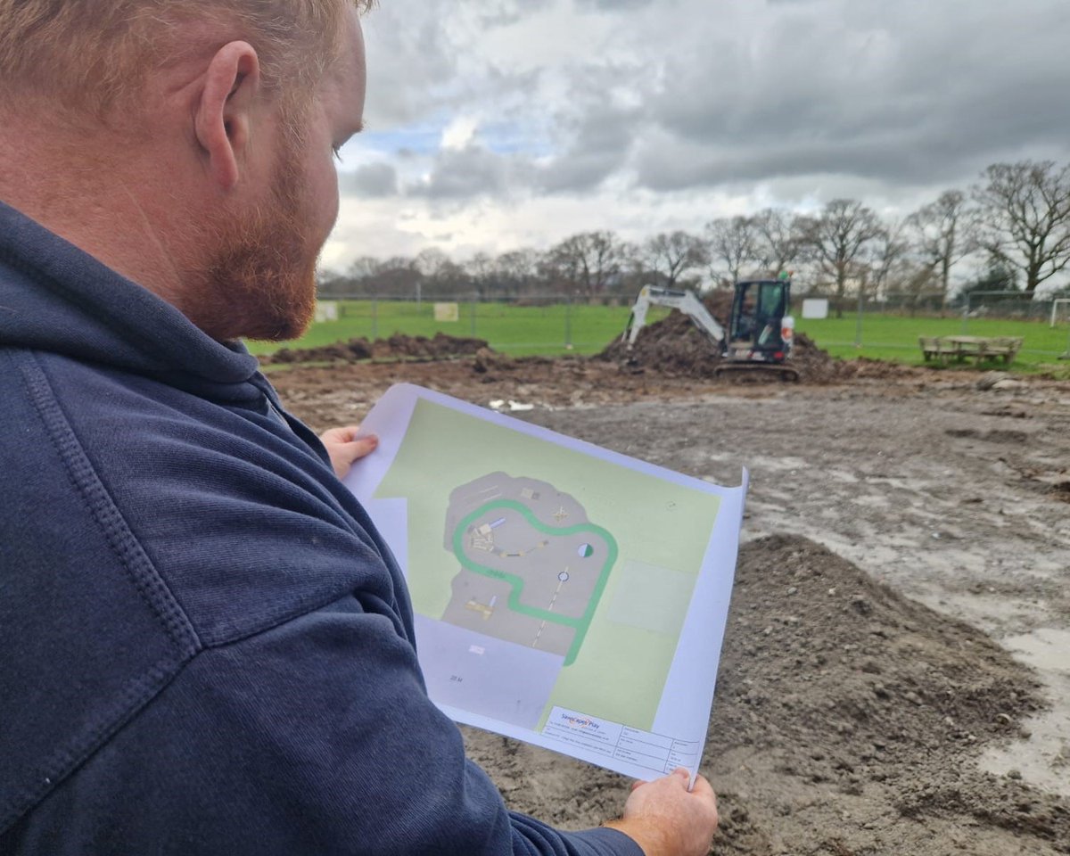 Work has begun and it's just down the road from our workshop! Watch this space...😉 #playgroundinstallation #playgrounddesign #playgroundequipment # playequipment #sawscapesplay