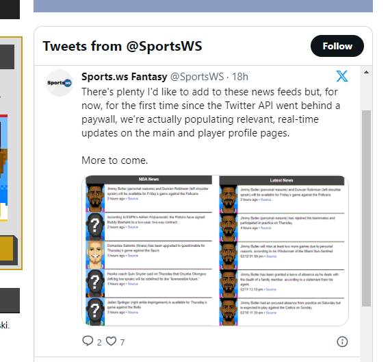 Sports.ws Fantasy tweet media