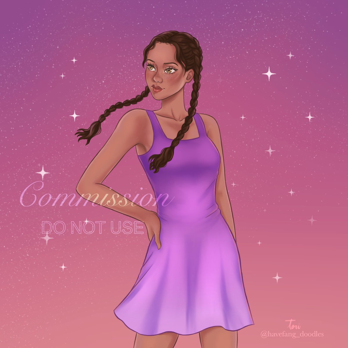 Brandy from “This Night Is Ours”✨✨ Character belongs to @lilrongal #commissionart #booklovers #commisionsopen