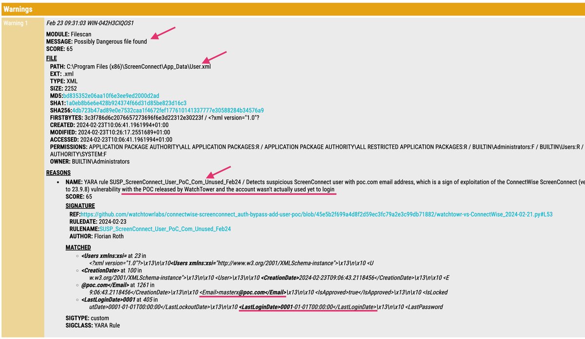 We moved the @HuntressLabs YARA rule & some of our own into my open source repo, which is used for THOR Lite⚡️& THOR Cloud Lite 🌩️ > use use these free tools to perform compromise assessments on your hosts ✅ github.com/Neo23x0/signat… THOR Cloud Lite thorcloud-lite.nextron-systems.com