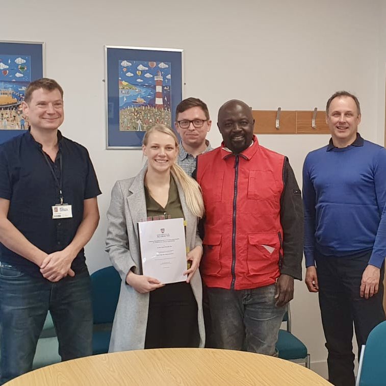 BGSSophia's tweet photo. Today I successfully defended my PhD thesis “utilising plutonium isotopes to evaluate soil erosion in tropical East African agri-systems” with Prof. Chris Collins and Dr. Matt Telfer. Huge thank you to everyone who has supported me on this journey! 🎉🥂👩🏼‍🎓 https://t.co/19XbKDIxP7
