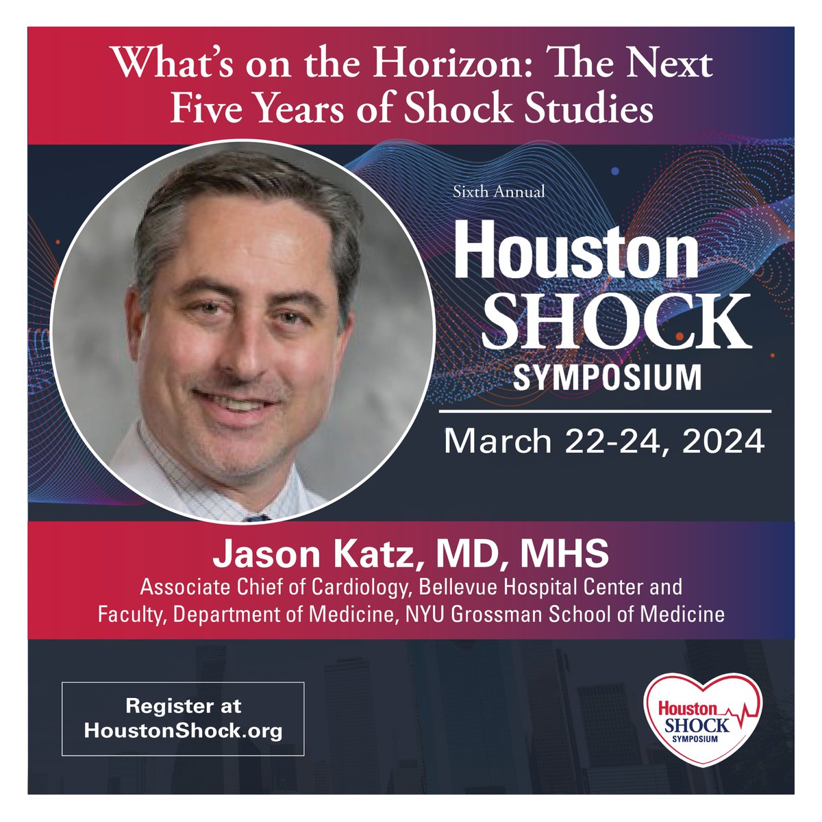 #HSS24 Curious about the future of shock? Dive into an intriguing @HoustonShockHSS session led by @JasonKatzMD for insights and discoveries. Register for free at houstonshock.org See you in March! #Cardiotwitter #ACCFIT