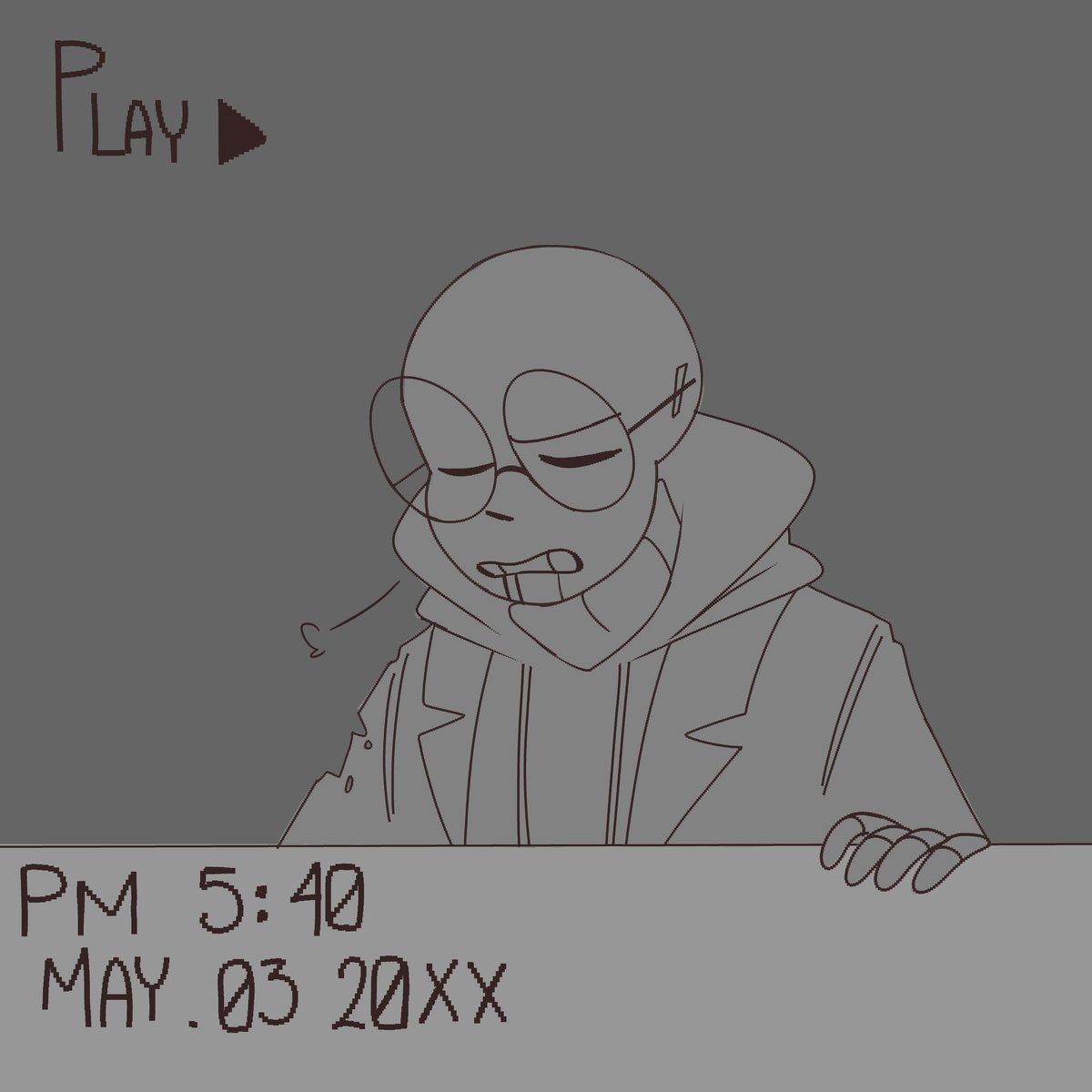 Himakkki's tweet image. A recording that science left [1/4] #sciencesans #inksans #undertaleau #infectedau