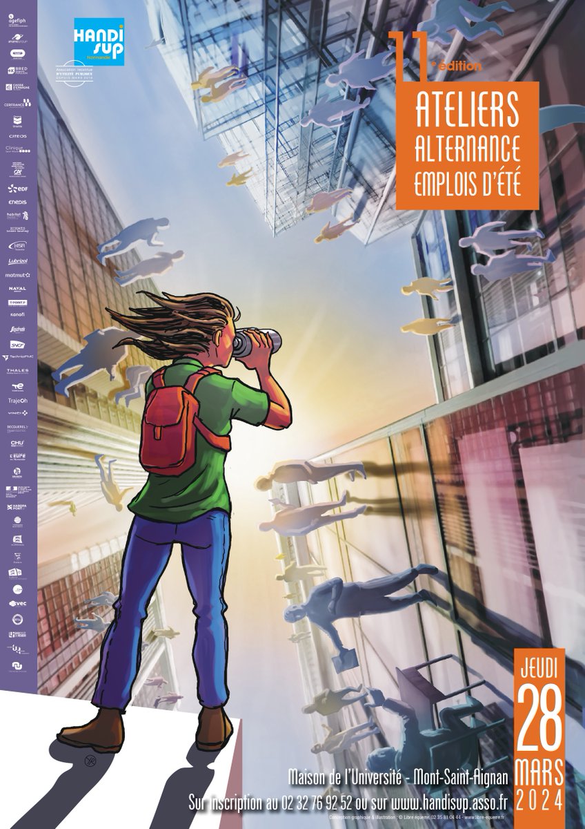 Les 11es Ateliers « Alternance et Emplois d’été » arrivent ! 📣

Les 11es Ateliers auront lieu le jeudi 28 mars de 14h à 17h à la Maison de l'Université à Mont-Saint-Aignan😀

ℹ Inscription obligatoire

#forum #jobdété #alternance #handicap #étudiants #lycéens #rouen