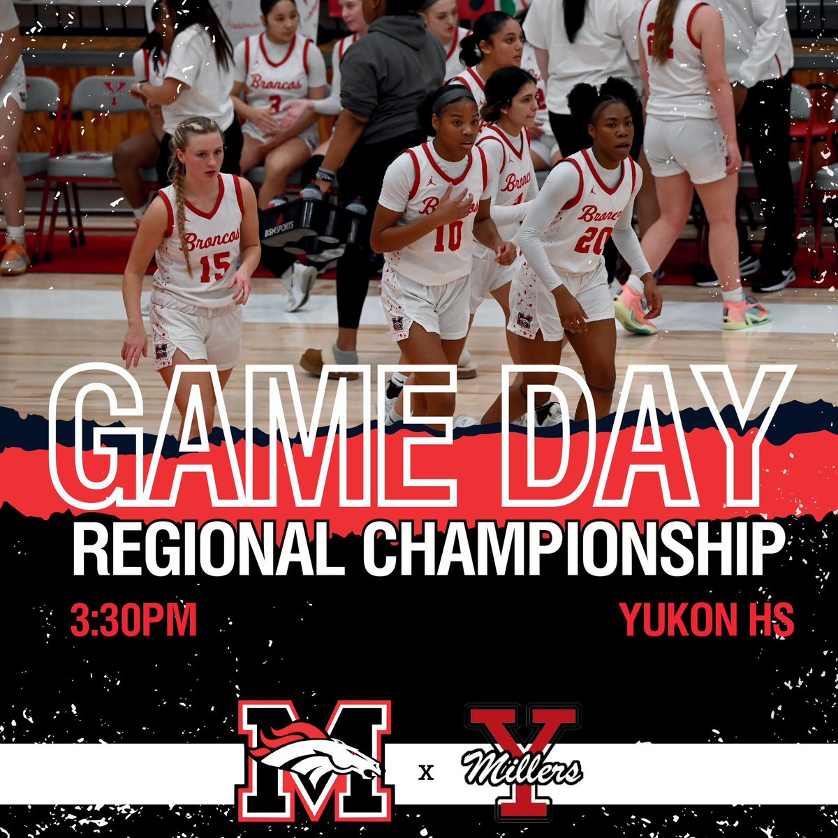 GAME DAY❗️❗️
🆚 Yukon 
⌚️3:30pm
📍 Yukon HS
🏅 Regional Championship
📺 mhsbroncosports.tv

#GID #InsideOut 

<a href="/MHSBroncoSports/">MHS Bronco Sports</a> <a href="/MHSBroncosVoice/">MHSBroncosVoice</a> <a href="/MustangReview/">The Mustang Sports Review</a> <a href="/MHS_Broncos/">MHSBroncos</a>