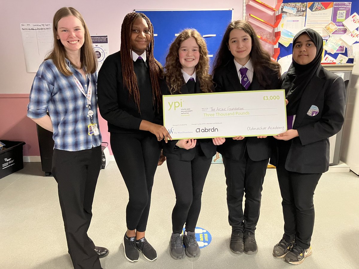 I’m so proud of our S2 YPI finalists who presented this morning! Their hard work really paid off. Huge well done to Sarah, Abbie, Nicole & Zofia who were the winning group, receiving the big £3,000 cheque for @archiegrampian 👏🏻🎉🫶🏻