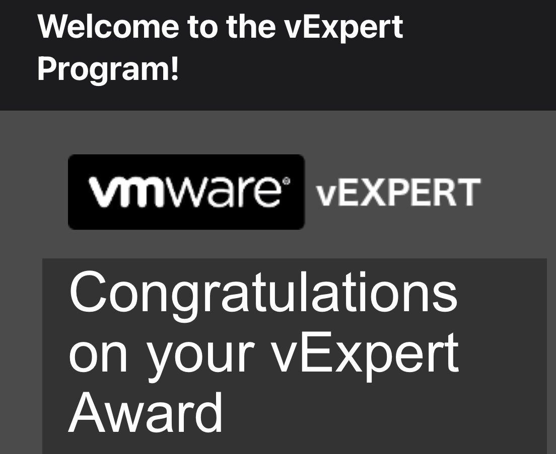 I am honored that I have been awarded the vExpert 20204! This is my 15th consecutive year! Thank you @vCommunityGuy & @smitmartijn ! And Congrats to all vExpert 2024 Award winners!! @vExpert