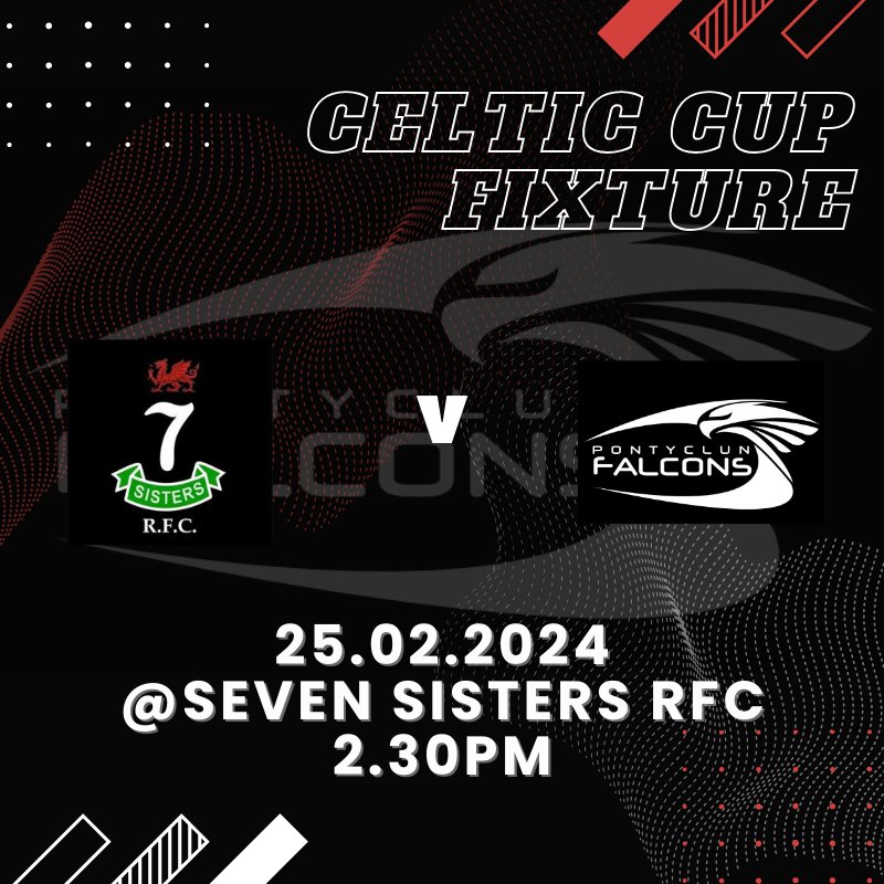 𝐓𝐡𝐢𝐬 𝐰𝐞𝐞𝐤𝐞𝐧𝐝𝐬 𝐟𝐢𝐱𝐭𝐮𝐫𝐞 🏉

📍Seven Sister RFC
⏰️ 2.30 Kick off
📆 Sun 25.02.2024
🆚️ <a href="/7SRFCL/">Seven Sisters Ladies 🖤💚</a>

Let's hope the lovely Welsh weather allows up to play some rugby this weekend. We head to our old friends down at <a href="/7SRFCL/">Seven Sisters Ladies 🖤💚</a>

 🦅⚫️⚪️