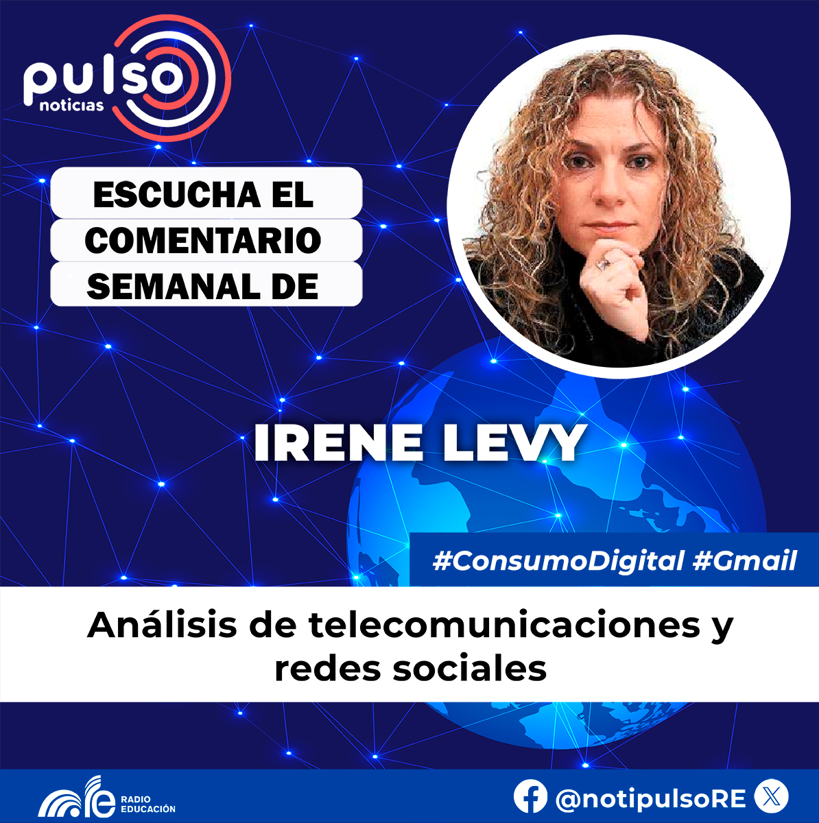 notipulsoRE's tweet photo. En #PulsoNoticias 🗞️ la Dra. @soyirenelevy, Presidenta fundadora de #Observatel, nos habló acerca de las estadísticas sobre #ConsumoDigital y el cierre de cuentas #Gmail 📨
Escucha más información aquí ⬇️
https://t.co/vZCzv35Roz https://t.co/yVrvGvrWQD