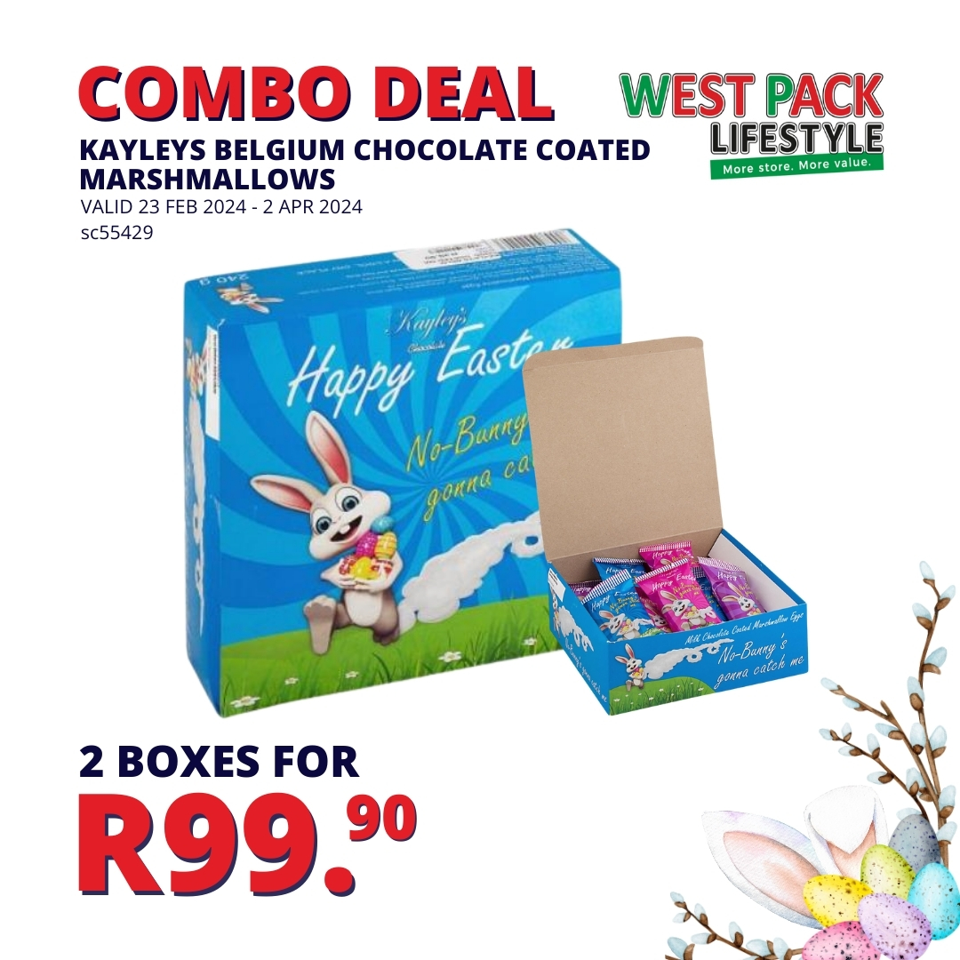 westpackstores's tweet image. IT'S AN EGG-STRAVAGANZA 🐰 🍫 🥚
View More #Easter Eggs and Treats on promotion now at #WestPackLifestyle westpacklifestyle.co.za/p/party-occasi…