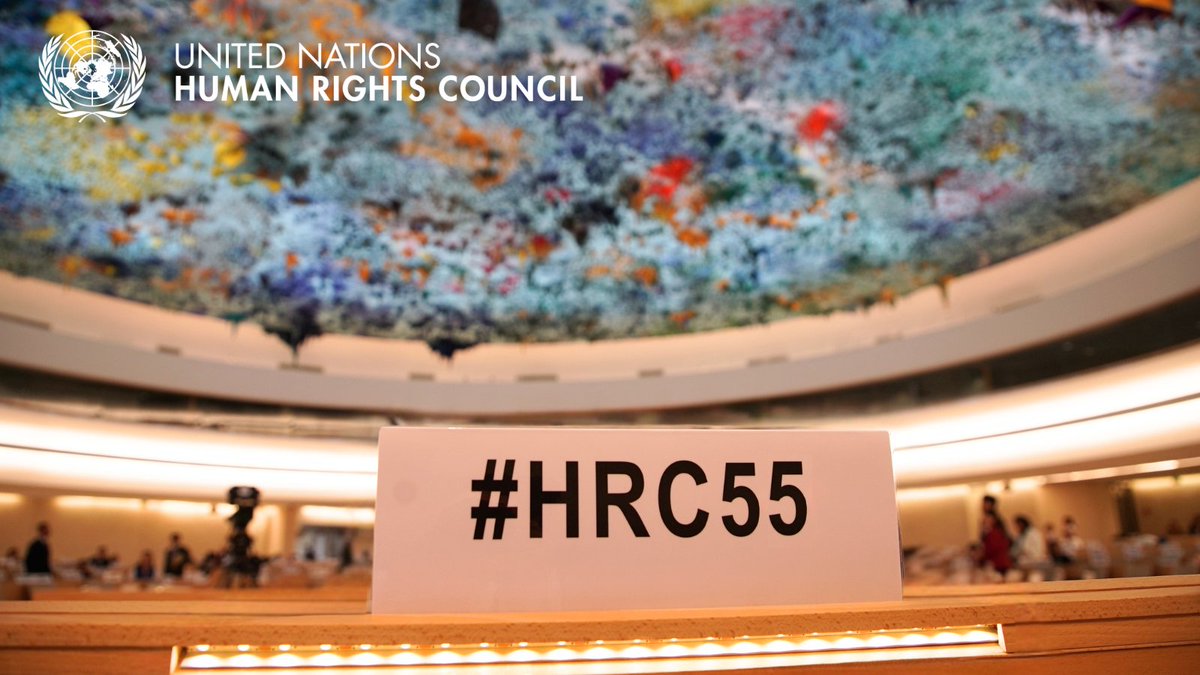 UN_HRC's tweet photo. TODAY🔴Opening of the Human Rights Council's 55th session:

☑President Omar Zniber
☑@UN_PGA Dennis Francis
☑@UN Secretary-General @antonioguterres
☑@UNHumanRights chief @volker_turk
☑@SwissMFA Minister @ignaziocassis

🏦@UNGeneva
🕘9:00 CET
📺https://t.co/JZ5nuDz31y

#HRC55 https://t.co/l5gy73x3OZ