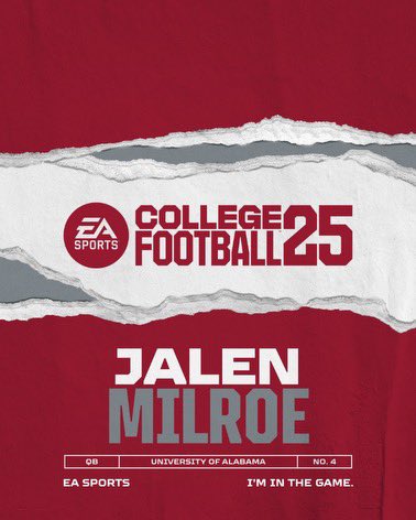 I’m in the game! #CFB25 <a href="/EASPORTSCollege/">EASPORTSCollege</a> #EAAthlete