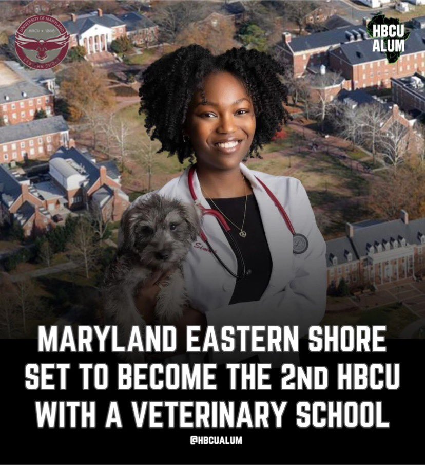 ♻️ @hbcualum @UMESNews is poised to become the second HBCU in the nation to establish a veterinary school. The state of Maryland has recently approved UMES's veterinary medicine program, making it the second HBCU alongside Tuskegee University. Pictured: IG/petdoctorsimon CVM '25