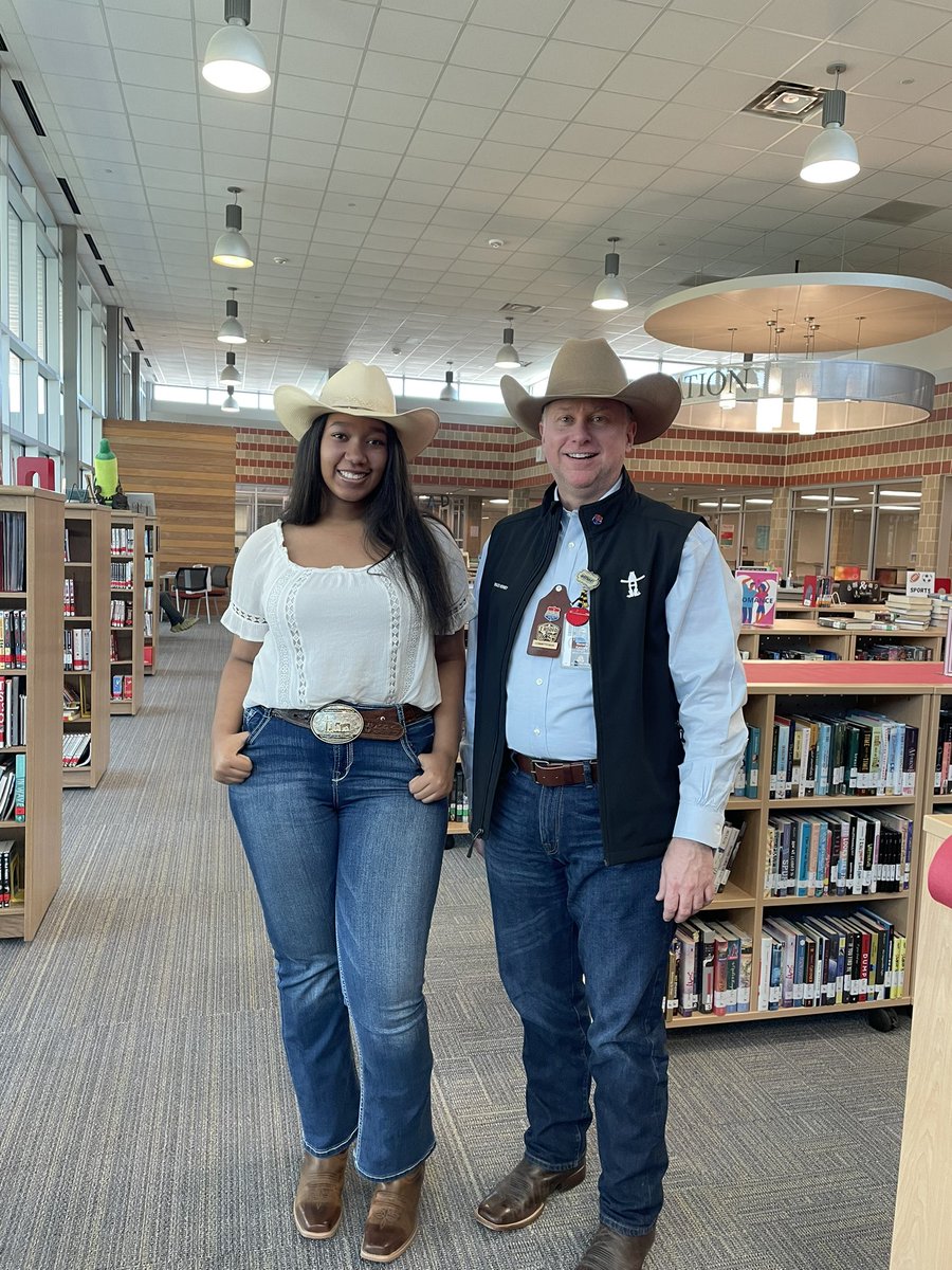 StaffordMSD Libraries (@smsdlibraries) on Twitter photo Go Texan Day! Mr. Kenney, librarian, and Kierra, senior, are <a href="/RODEOHOUSTON/">RODEOHOUSTON</a> ready! #RODEOHOUSTON #SMSDReads #HLSRTrailRiders #HLSRToursCommittee <a href="/SMSDHigh/">Stafford High School</a> <a href="/StaffordMSD/">Stafford MSD</a> <a href="/WORIChurch/">Word of Restoration International Church</a> Go Texan Day! Mr. Kenney, librarian, and Kierra, senior, are <a href="/RODEOHOUSTON/">RODEOHOUSTON</a> ready! #RODEOHOUSTON #SMSDReads #HLSRTrailRiders #HLSRToursCommittee <a href="/SMSDHigh/">Stafford High School</a> <a href="/StaffordMSD/">Stafford MSD</a> <a href="/WORIChurch/">Word of Restoration International Church</a>
