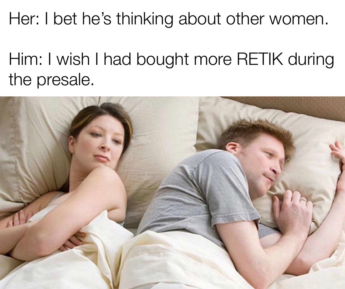 I only wish that I had bought more. #RETIK #RetikFinance <a href="/retikfinance/">Retik Finance</a> <a href="/ZacAverett/">zac averett</a> <a href="/russellwilde/">Russell Wilde</a> <a href="/travis_cook_/">Travis Cook Unsupervised</a> <a href="/Bit_Curry/">Dallin Curry</a>