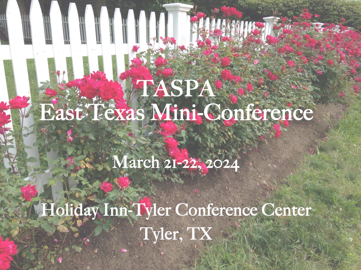 Register today for our 2024 East Texas Mini-Conference to receive the early rate. You won't want to miss our speaker line-up! bit.ly/3SSP8nY