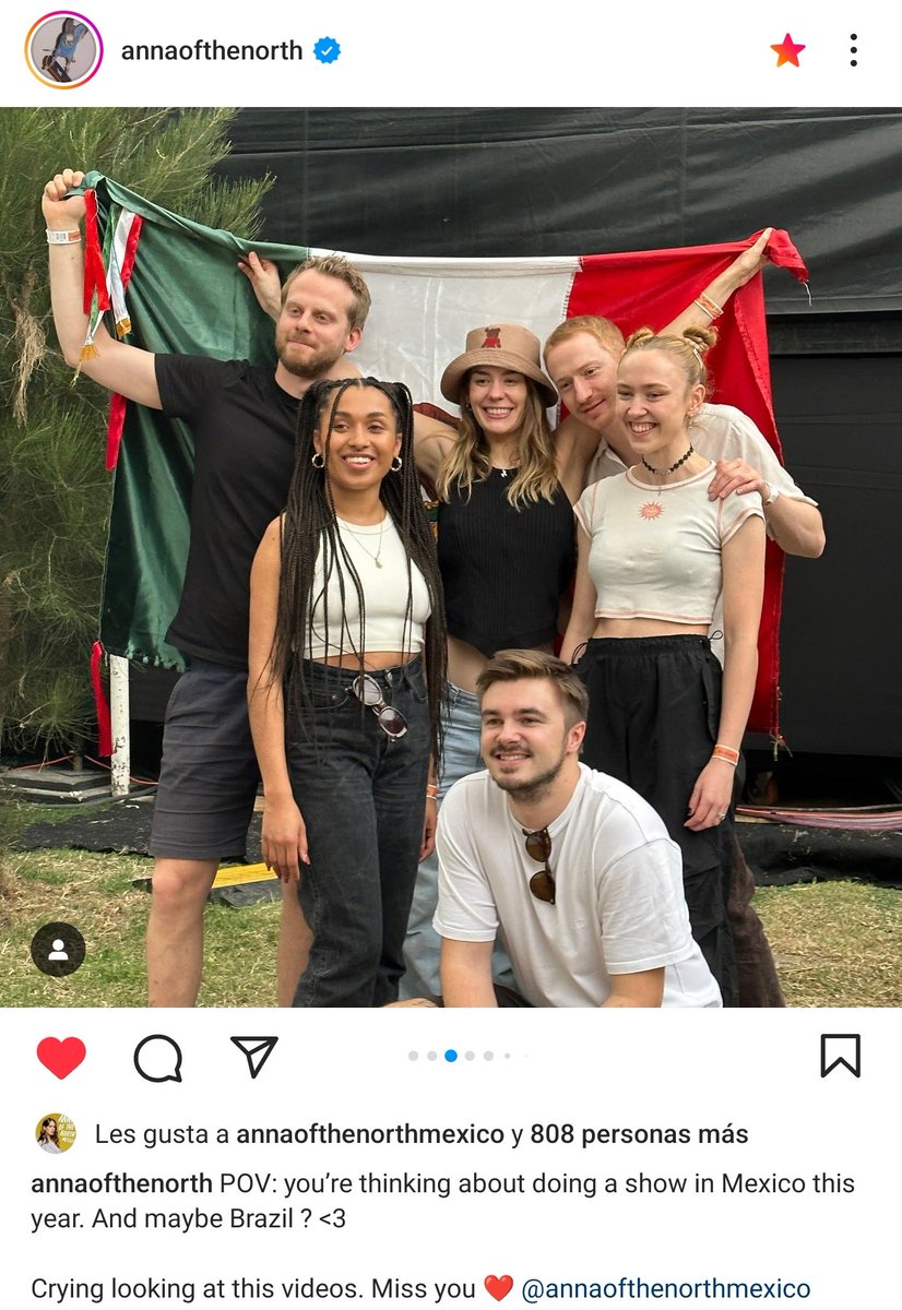 I'm about to become obsessed again with Anna of the North because she just said she wants to come to Mexico this year. 

😍🤩😍🤩😍🤩😍🤩😍🤩☺️😍☺️😍☺️☺️