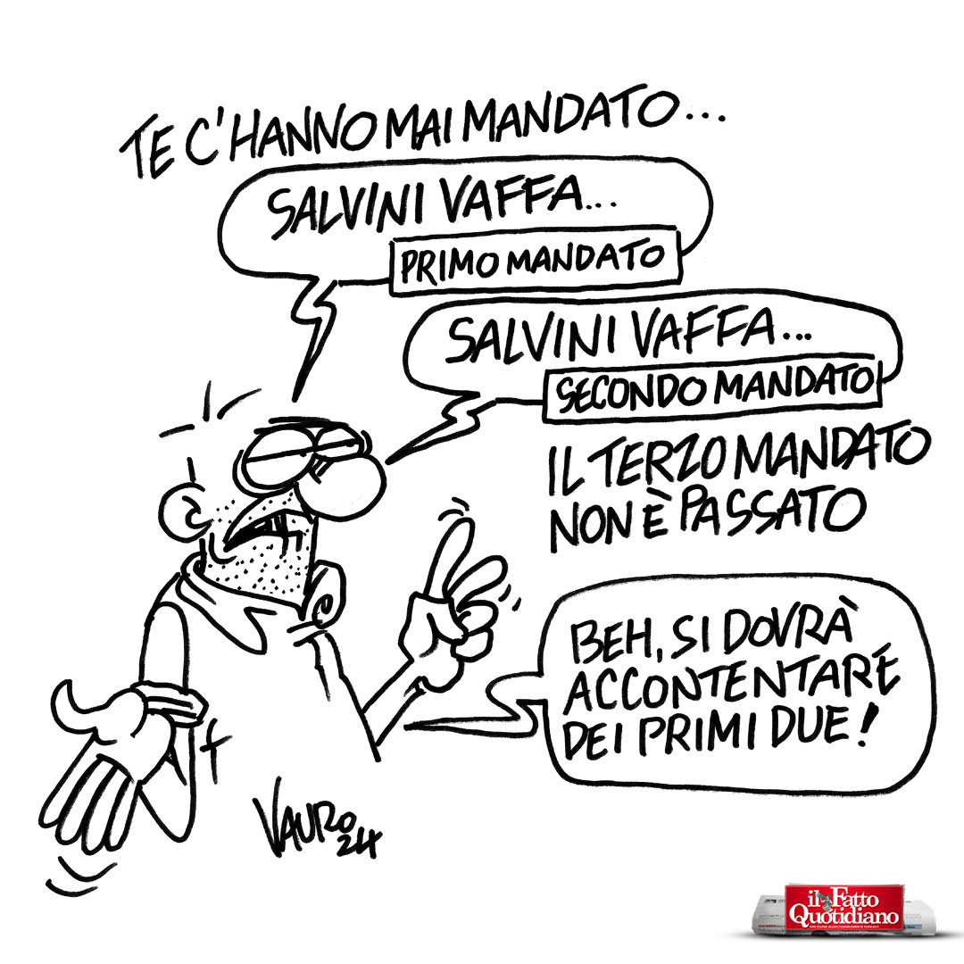 #Salvini #Terzomandato #24febbraio 
🔴 LA NUOVA VIGNETTA DI VAURO
In edicola @fattoquotidiano