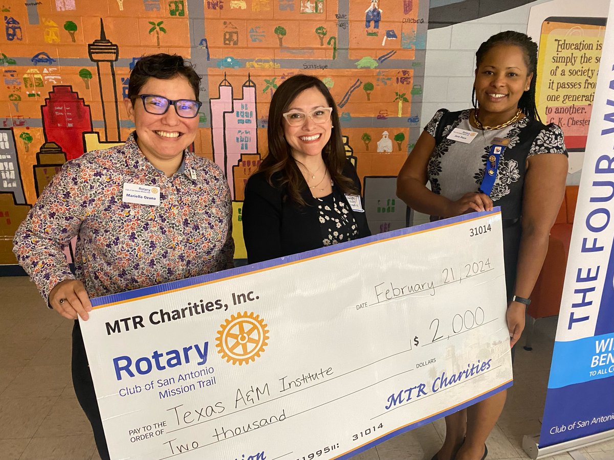 TheInstituteSA (@theinstitutesa1) on Twitter photo Thank you to the @SAMissionTrailRotary Club for this wonderful gift to the <a href="/GusUniversity/">Gus Garcia University School</a> powered by <a href="/TAMUSanAntonio/">Texas A&M University-San Antonio</a> and our Institute. These funds will assist in our culinary arts pathways for exploratory learning! <a href="/EISDofSA/">Edgewood ISD</a> <a href="/Innovate_EISD/">Edgewood ISD Innovation</a> <a href="/coehdtamusa/">coehdtamusa</a>
#PartnershipsMatter Thank you to the @SAMissionTrailRotary Club for this wonderful gift to the <a href="/GusUniversity/">Gus Garcia University School</a> powered by <a href="/TAMUSanAntonio/">Texas A&M University-San Antonio</a> and our Institute. These funds will assist in our culinary arts pathways for exploratory learning! <a href="/EISDofSA/">Edgewood ISD</a> <a href="/Innovate_EISD/">Edgewood ISD Innovation</a> <a href="/coehdtamusa/">coehdtamusa</a>
#PartnershipsMatter