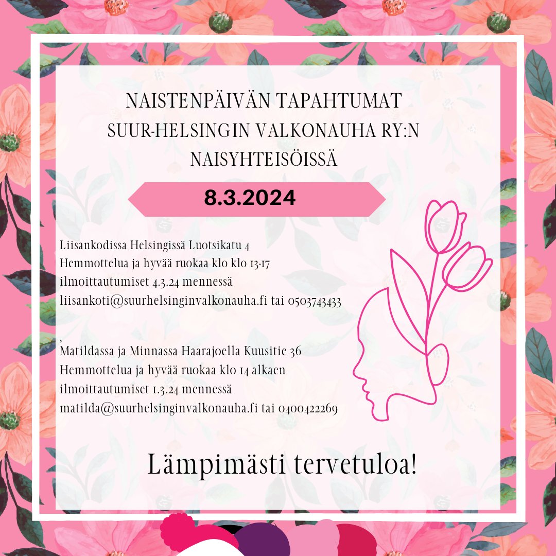 Naistenpäivänä on mahdollisuus päästä tutustumaan #liisankoti #liisanasunnot #matildayhteisö #minnantalo toimintaan. 
Tervetuloa 🌸
#naiserityisyys #asuntoensin #yhteisöllinenasuminen #tuettuasuminen