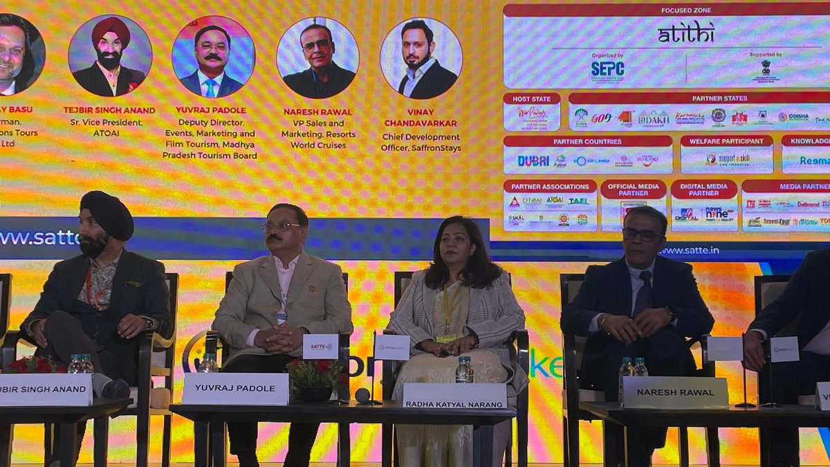 tourismgoi's tweet photo. Director Niche Tourism, as a panelist during a powerful knowledge session on ‘Roar of the MICE’ informed the delegates that Ministry of Tourism has formulated National Strategy and Roadmap on MICE Tourism in India and promoting India as a premier #MICEdestination globally. Director also highlighted that Ministry has launched exclusive ‘Meet in India’ brand under Incredible India to showcase India’s MICE infrastructure and capabilities.
Ministry is making efforts in organising Industry Roundtable conferences in coordination with Senior Leaders of MICE industry seeking suggestions of developing India as a MICE Destination. Ministry is also in process of formulating Guidelines for setting City MICE Promotion Bureaus in order to develop cities as key MICE destinations.
@kishanreddybjp @shripadynaik @AjaybhattBJP4UK @RKVerma_IAS @ManishaSaxena10 @PIBTour @PIB_India @incredibleindia