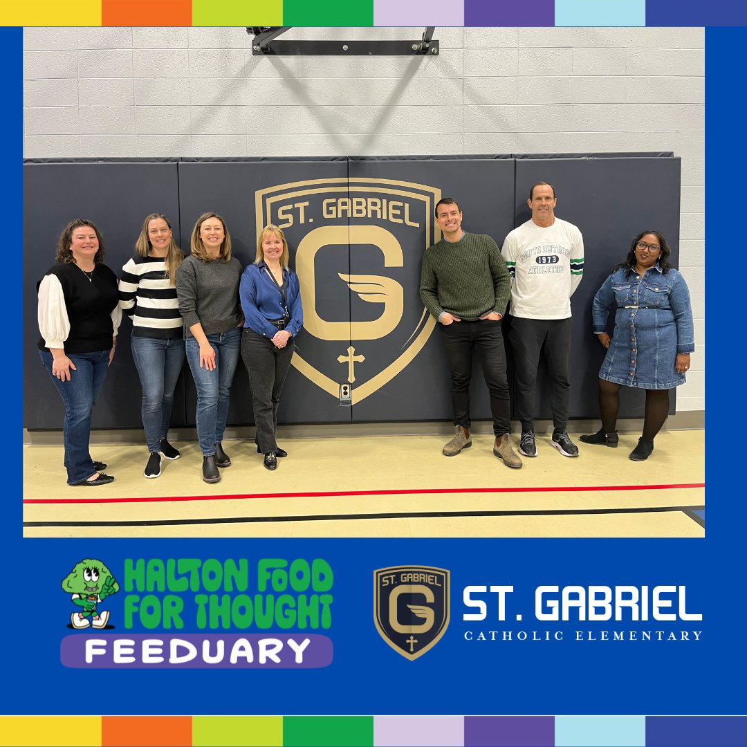 HaltonFFT's tweet photo. What a #FEEDUARY visit this morning! Thank you to our guests @unitedwayhh President & CEO Brad Park @MariannMeedWard @vankayak @PamDamoff Tala from @karinagould’s office & @HCDSB Trustee @TrishNP36 for helping prepare the Healthy Food Bins at @stgabrielhcdsb for their students https://t.co/hdsQpEZMCZ