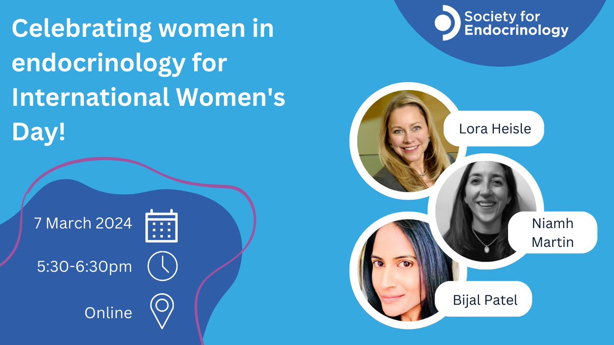 Join us for our webinar 'From aspiration to achievement: celebrating women in #endocrinology in honour of #InternationalWomensDay. Register ow.ly/nmWh50QHcrW to celebrate & learn from inspiring women in the field! #WomenInSTEM @LoraHeisler @ImperialMed @aberdeenuni