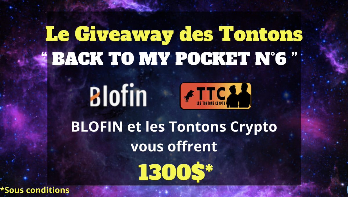 📢 Ta journée est BOF ??
alors lis ça 👇

Les Tontons font leur 6 ième giveaway, et leur plus gros !
Grâce à <a href="/BloFin_Official/">BloFin Exchange</a> et aux affiliations on redistribue 🔥 1300$*🔥

5 gagnants ! 
Tirage le 29 février 17h :)

Tu veux les pépettes ???
👇